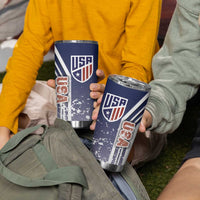 USA Soccer Tumbler Cup The Stars and Stripes Football - Road To Champion