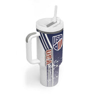 USA Soccer Tumbler With Handle The Stars and Stripes Football - Road To Champion