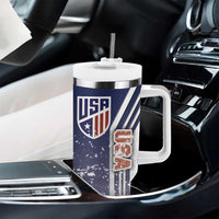 USA Soccer Tumbler With Handle The Stars and Stripes Football - Road To Champion
