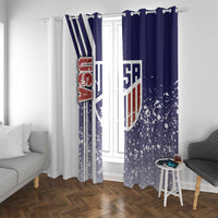 USA Soccer Window Curtain The Stars and Stripes Football - Road To Champion - Wonder Print Shop