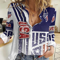 USA Soccer Women Casual Shirt The Stars and Stripes Football - Road To Champion - Wonder Print Shop