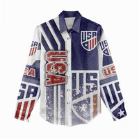 USA Soccer Women Casual Shirt The Stars and Stripes Football - Road To Champion - Wonder Print Shop