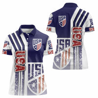 USA Soccer Women Polo Shirt The Stars and Stripes Football - Road To Champion - Wonder Print Shop