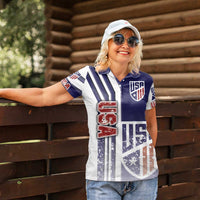 USA Soccer Women Polo Shirt The Stars and Stripes Football - Road To Champion - Wonder Print Shop