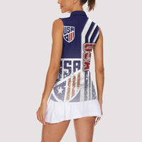 USA Soccer Women Sleeveless Polo Shirt The Stars and Stripes Football - Road To Champion - Wonder Print Shop