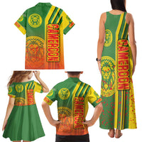 Cameroon Football Family Matching Tank Maxi Dress and Hawaiian Shirt Indomitable Lions Soccer - Road To Champion