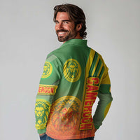 Cameroon Football Long Sleeve Polo Shirt Indomitable Lions Soccer - Road To Champion - Wonder Print Shop