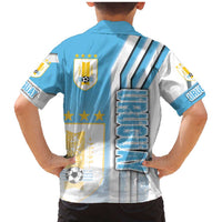 Uruguay Football Family Matching Mermaid Dress and Hawaiian Shirt Sky Blue Soccer - Road To Champion