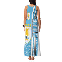Uruguay Football Family Matching Tank Maxi Dress and Hawaiian Shirt Sky Blue Soccer - Road To Champion