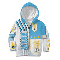 Uruguay Football Kid Hoodie Sky Blue Soccer - Road To Champion - Wonder Print Shop