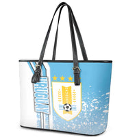 Uruguay Football Leather Tote Bag Sky Blue Soccer - Road To Champion