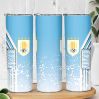Uruguay Football Skinny Tumbler Sky Blue Soccer - Road To Champion
