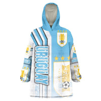 Uruguay Football Wearable Blanket Hoodie Sky Blue Soccer - Road To Champion - Wonder Print Shop