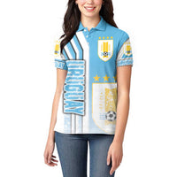 Uruguay Football Women Polo Shirt Sky Blue Soccer - Road To Champion - Wonder Print Shop