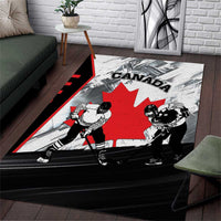 Canada Hockey Area Rug Maple Leaf Sport Style