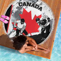 Canada Hockey Beach Blanket Maple Leaf Sport Style