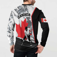 Canada Hockey Button Sweatshirt Maple Leaf Sport Style