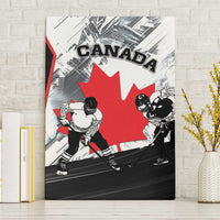 Canada Hockey Canvas Wall Art Maple Leaf Sport Style