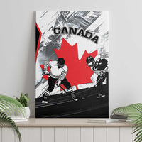 Canada Hockey Canvas Wall Art Maple Leaf Sport Style
