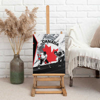 Canada Hockey Canvas Wall Art Maple Leaf Sport Style