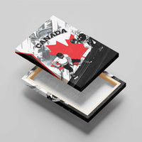 Canada Hockey Canvas Wall Art Maple Leaf Sport Style