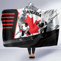 Canada Hockey Hooded Blanket Maple Leaf Sport Style