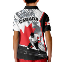 Canada Hockey Kid Polo Shirt Maple Leaf Sport Style