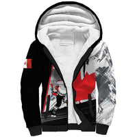 Canada Hockey Sherpa Hoodie Maple Leaf Sport Style