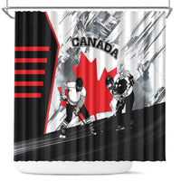 Canada Hockey Shower Curtain Maple Leaf Sport Style