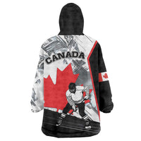 Canada Hockey Wearable Blanket Hoodie Maple Leaf Sport Style