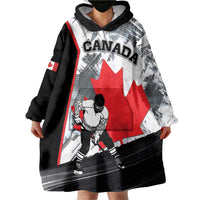 Canada Hockey Wearable Blanket Hoodie Maple Leaf Sport Style