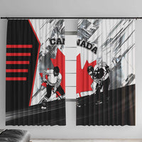 Canada Hockey Window Curtain Maple Leaf Sport Style