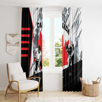 Canada Hockey Window Curtain Maple Leaf Sport Style