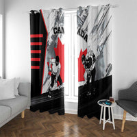 Canada Hockey Window Curtain Maple Leaf Sport Style