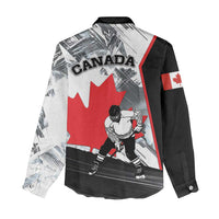 Canada Hockey Women Casual Shirt Maple Leaf Sport Style