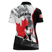 Canada Hockey Women Polo Shirt Maple Leaf Sport Style