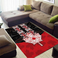 Canada Maple Leaf Area Rug Haida Totem Inspired Art