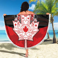 Canada Maple Leaf Beach Blanket Haida Totem Inspired Art