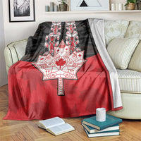 Canada Maple Leaf Blanket Haida Totem Inspired Art