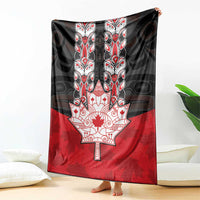 Canada Maple Leaf Blanket Haida Totem Inspired Art