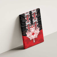 Canada Maple Leaf Canvas Wall Art Haida Totem Inspired Art