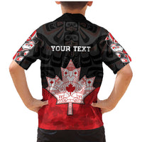 Personalised Canada Maple Leaf Family Matching Mermaid Dress and Hawaiian Shirt Haida Totem Inspired Art