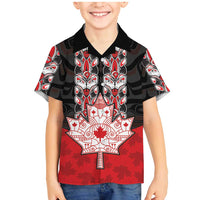 Personalised Canada Maple Leaf Family Matching Mermaid Dress and Hawaiian Shirt Haida Totem Inspired Art