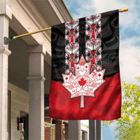 Canada Maple Leaf Garden Flag Haida Totem Inspired Art