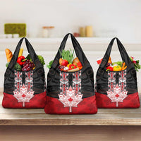 Personalised Canada Maple Leaf Grocery Bag Haida Totem Inspired Art