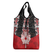 Personalised Canada Maple Leaf Grocery Bag Haida Totem Inspired Art