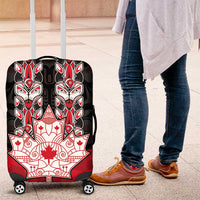 Canada Maple Leaf Luggage Cover Haida Totem Inspired Art