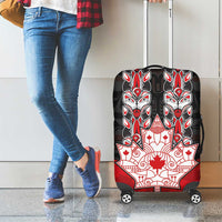 Canada Maple Leaf Luggage Cover Haida Totem Inspired Art