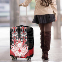Canada Maple Leaf Luggage Cover Haida Totem Inspired Art
