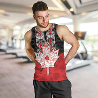 Personalised Canada Maple Leaf Men Tank Top Haida Totem Inspired Art
